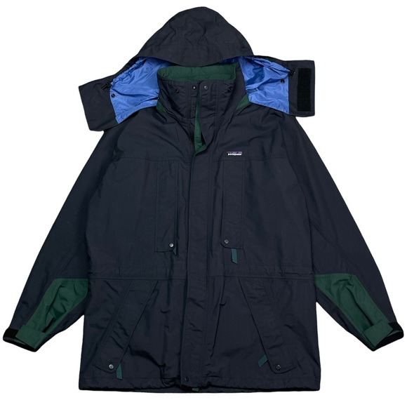 Vintage 1994 PATAGONIA 2 Tone Jacket w/ Heavy Duty Hood sz M/L - Picture 3 of 12